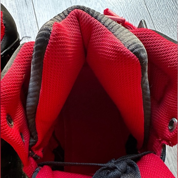 LIKE NEW: EWING - DEATH ROW RECORDS SIZE 8 RED AND BLACK HIGH TOPS SNEAKERS - Picture 2 of 8